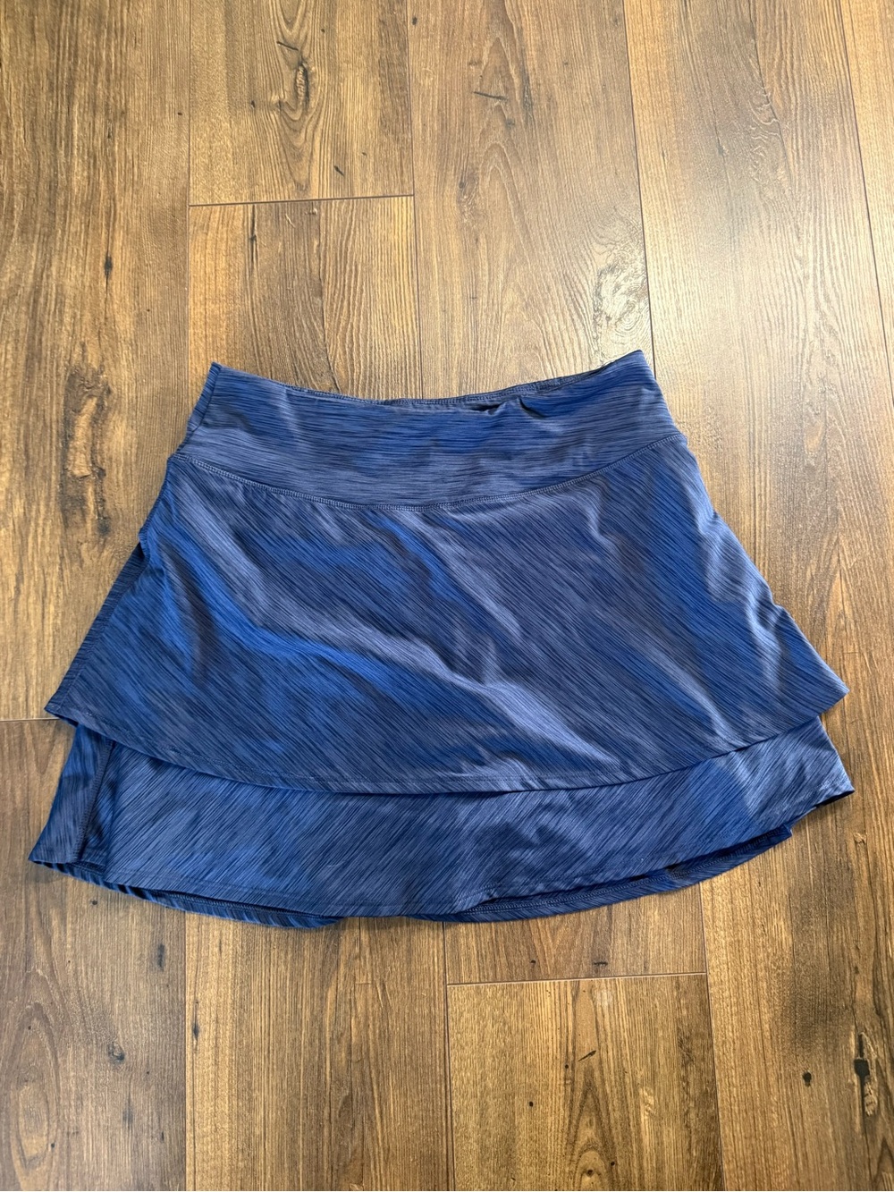 Greg Norman Women’s Athletic Tiered Golf Skort Built-In Shorts Blue Heathered M
